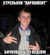 Стрельнув "Парламент" Бичкував цілу неділю