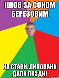 ішов за соком березовим на стави. липовани дали пизди!