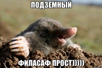 ПОДЗЕМНЫЙ ФИЛАСАФ ПРОСТ)))))