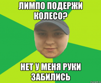 Лимпо подержи колесо? Нет у меня руки забились