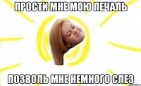 прости мне мою печаль позволь мне немного слез