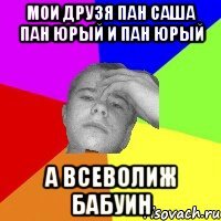 Мои друзя пан саша пан юрый и пан юрый А всеволиж бабуин