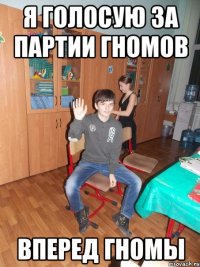 Я ГОЛОСУЮ ЗА ПАРТИИ ГНОМОВ ВПЕРЕД ГНОМЫ