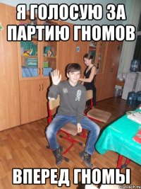 Я ГОЛОСУЮ ЗА ПАРТИЮ ГНОМОВ ВПЕРЕД ГНОМЫ