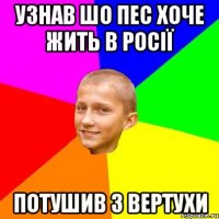 УЗНАВ ШО ПЕС ХОЧЕ ЖИТЬ В РОСІЇ ПОТУШИВ З ВЕРТУХИ
