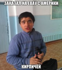 Заказал на еВау с америки Кирпичей