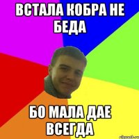 ВСТАЛА КОБРА НЕ БЕДА БО МАЛА ДАЕ ВСЕГДА
