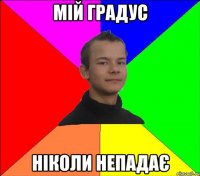 мій градус ніколи непадає