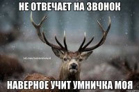 Не отвечает на звонок наверное учит умничка моя