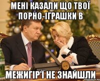 Мені казали що твої порно-іграшки в межигір’ї не знайшли