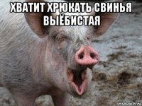 хватит хрюкать свинья выёбистая 