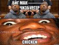 Биг Мак -------------- Чизбургер Chicken