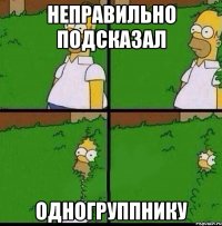 неправильно подсказал одногруппнику