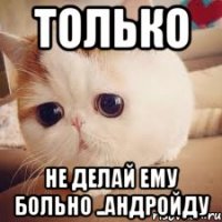 Только не делай ему больно ..андройду