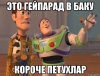 Это гейпарад в Баку короче петухлар