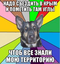 надо съездить в крым и пометить там углы чтоб все знали мою территорию