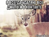 Я всегда удаляю все диалоги в контакте 