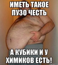 Иметь такое пузо честь а кубики и у химиков есть!