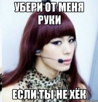 убери от меня руки если ты не хёк