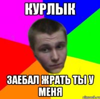 Курлык Заебал жрать ты у меня