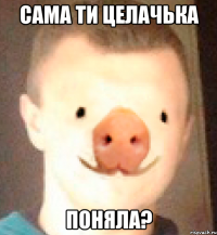 сама ти целачька поняла?