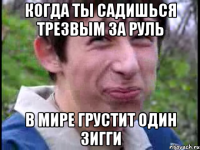 когда ты садишься трезвым за руль в мире грустит один зигги