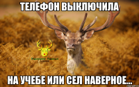 телефон выключила на учебе или сел наверное...