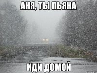 Аня, ты пьяна иди домой