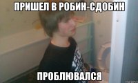 Пришел в робин-сдобин проблювался