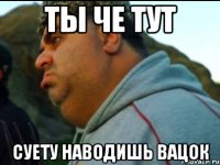 Ты че тут суету наводишь вацок