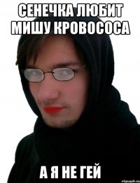Сенечка любит Мишу Кровососа А я не гей