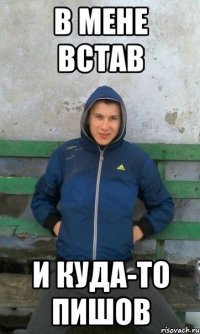 в мене встав и куда-то пишов