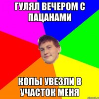 гулял вечером с пацанами копы увезли в участок меня