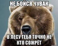НЕ БОЙСЯ ЧУВАК В ЛЕСУ ТЕБЯ ТОЧНО НЕ КТО СОЖРЁТ