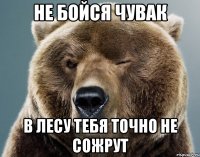 НЕ БОЙСЯ ЧУВАК В ЛЕСУ ТЕБЯ ТОЧНО НЕ СОЖРУТ