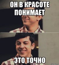 Он в красоте понимает Это точно