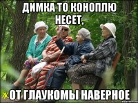 Димка то коноплю несет, от глаукомы наверное
