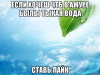 если хочеш чтб в амуре былы тыкая вода ставь лайк