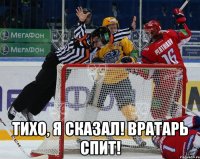  Тихо, я сказал! Вратарь спит!