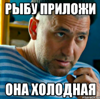 рыбу приложи она холодная