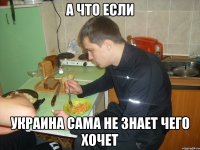 а что если украина сама не знает чего хочет