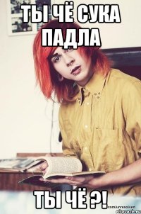 Ты чё сука падла ты чё ?!