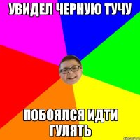 Увидел черную тучу побоялся идти гулять