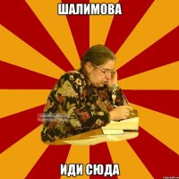 Шалимова Иди сюда