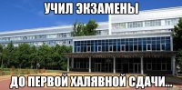 Учил экзамены до первой халявной сдачи...