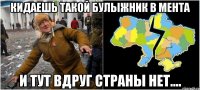 кидаешь такой булыжник в мента и тут вдруг страны нет....