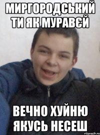 миргородський ти як муравєй вечно хуйню якусь несеш