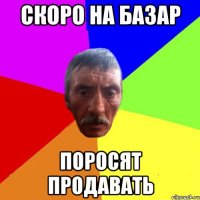 Скоро на базар поросят продавать