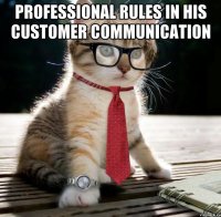 Professional rules in his customer communication 