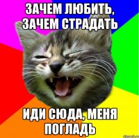 Зачем любить, зачем страдать иди сюда, меня погладь